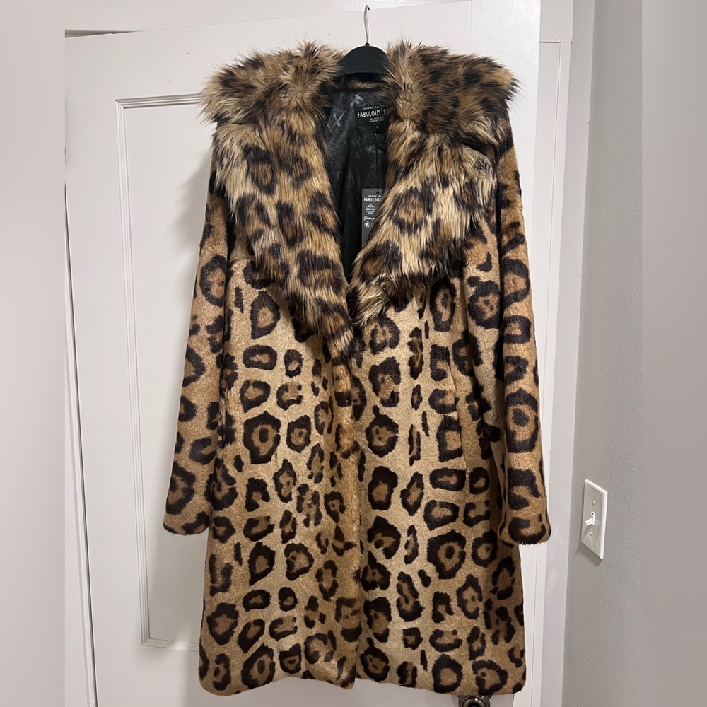Fabulous Furs Leopard Print Teddy Jacket